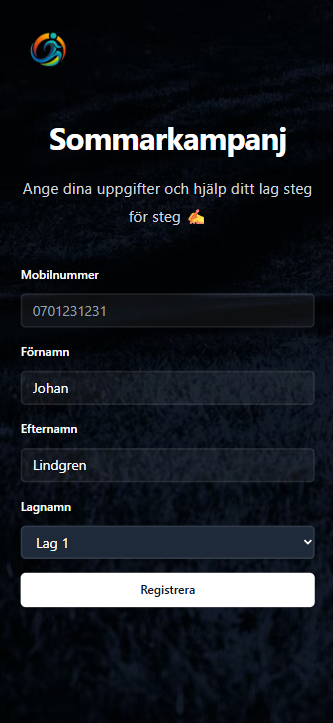 Fyll i dina uppgifter